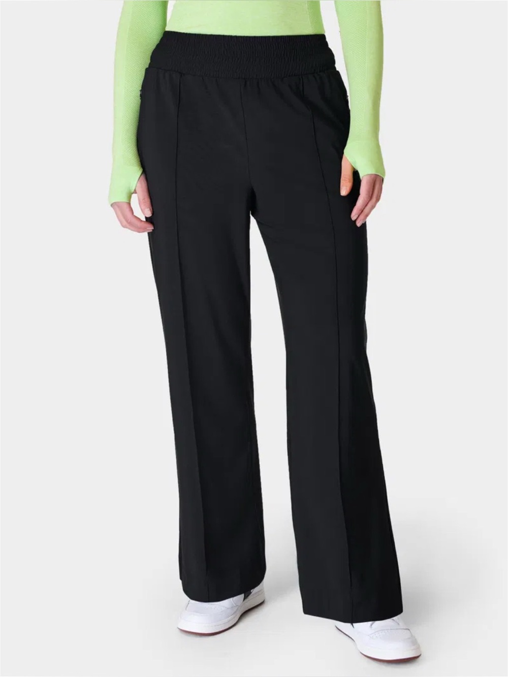 Sweaty Betty Explorer Wide Leg Track Pants in Black